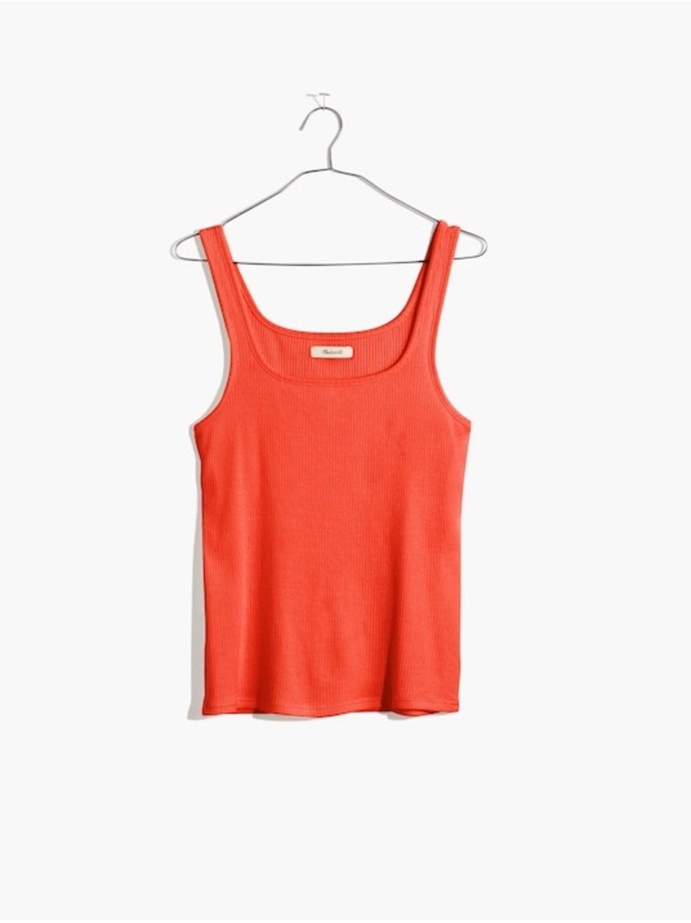 Ribbed Scoop Neck Tank Top
